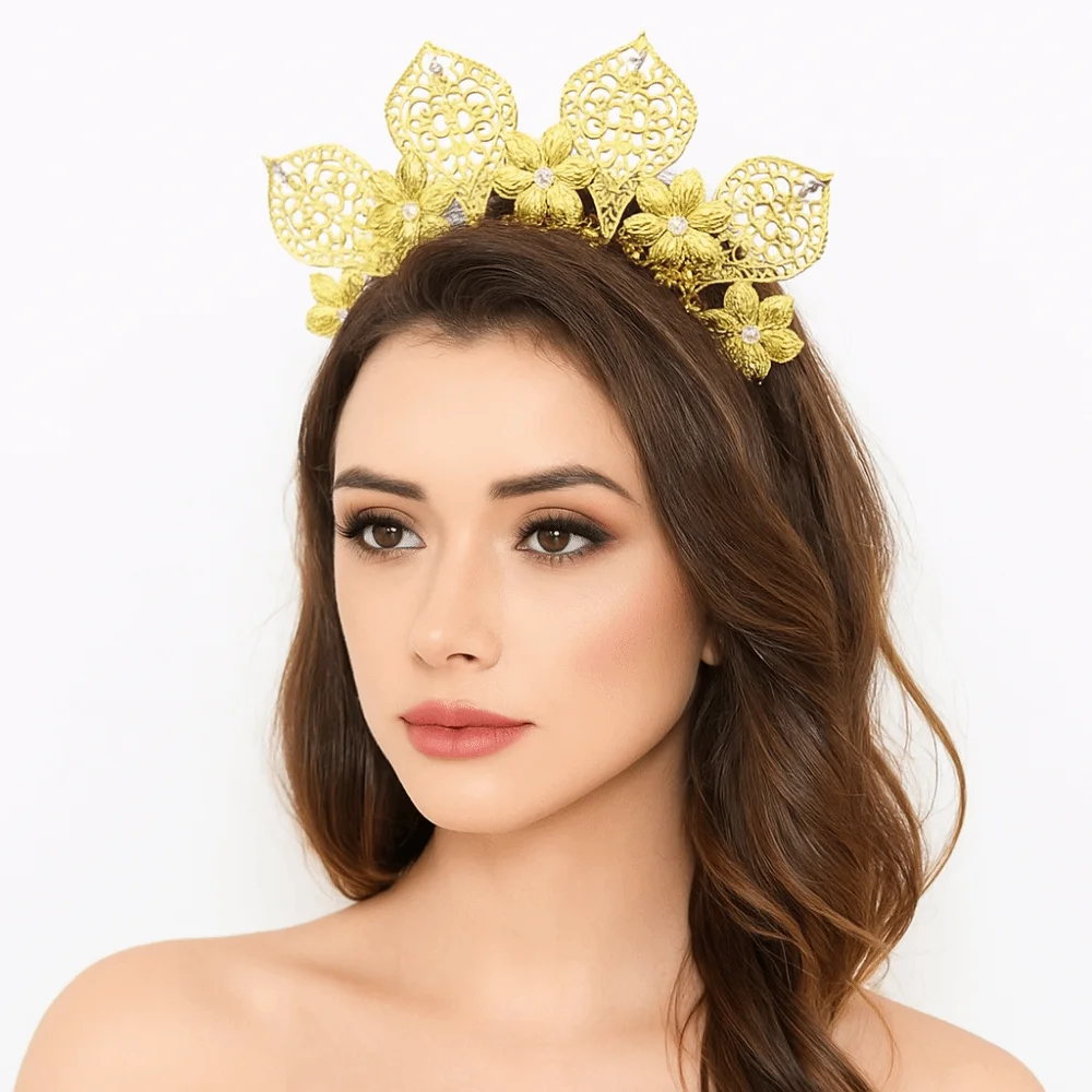 fleur déesse halo bandeau soleil strass femmes bandeau couleur or exagéré traditionnel festival cheveux cerceau photographie fleur déesse halo bandeau soleil strass femmes bandeau couleur or exagéré traditionnel festival cheveux cerceau photographie