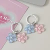 porte clés simulé sakura en résine, fleur de cerisier, pendentif jelly sakura, pendentif romantique, fleur translucide, poupée