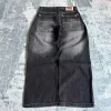 jean baggy gothique vintage pour femmes, couleur unie, délavé, noir, y2k, harajuku, hip hop, pop rock, pantalon décontracté à jambes larges, nouvelle collection