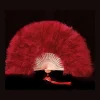 Éventail de breven plumes Épaisses, accessoire pliable en peluche, style prairie, pour performance sur scène, cheongsam
