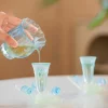 ensemble de tasses à thé en cristal fait à la main élégant, ensemble de tasses à thé en cristal exquis, améliore l'expérience du thé