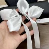 Pinces à cheveux nœuds doux pour femmes, rubans blancs, pince à queue de cheval pour filles, vêtements de sauna mignons, pinces à cheveux à la mode, style coréen, épingles à cheveux, 2 pièces