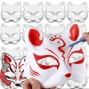 1/5/10 pièces peinture à la main chat masque animal renard therian cosplay masques masques faits à la main artisanat kit habiller horreur fête drôle