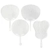 Uchiwa-Ventilateur japonais créatif et durable en plastique blanc, kit de bricolage, cadre de ventilateur à main pour l’artisanat de bricolage, ventilateur exécutif, 10 pièces Uchiwa-Ventilateur japonais créatif et durable en plastique blanc, kit de bricolage, cadre de ventilateur à main pour l’artisanat de bricolage, ventilateur exécutif, 10 pièces
