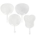 Uchiwa-Ventilateur japonais créatif et durable en plastique blanc, kit de bricolage, cadre de ventilateur à main pour l’artisanat de bricolage, ventilateur exécutif, 10 pièces Uchiwa-Ventilateur japonais créatif et durable en plastique blanc, kit de bricolage, cadre de ventilateur à main pour l’artisanat de bricolage, ventilateur exécutif, 10 pièces