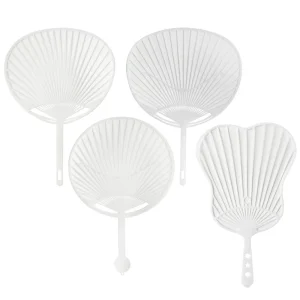 Uchiwa-Ventilateur japonais créatif et durable en plastique blanc, kit de bricolage, cadre de ventilateur à main pour l’artisanat de bricolage, ventilateur exécutif, 10 pièces Uchiwa-Ventilateur japonais créatif et durable en plastique blanc, kit de bricolage, cadre de ventilateur à main pour l’artisanat de bricolage, ventilateur exécutif, 10 pièces