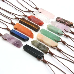 Collier pendentif pierre naturelle , colliers en cristal de guérison, pendentif en tranches de pierre naturelle irrégulière Quartz rose lapis lazuli amethyste Labradorite, œil de tigre pierre precieuse naturelle H090 Collier pendentif pierre naturelle , colliers en cristal de guérison, pendentif en tranches de pierre naturelle irrégulière Quartz rose lapis lazuli amethyste Labradorite, œil de tigre pierre precieuse naturelle H090