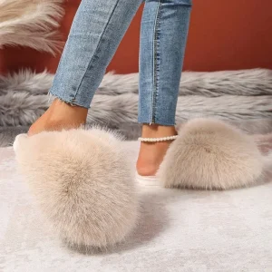 Pantoufles d&rsquo;intérieur innovantes pour femmes, antidérapantes, tête ronde, garde au chaud, chaussures One Kick pour femmes, pantoufles de maison légères en daim, nouvelle collection 2025