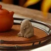 chinesetea – cérémonie du thé pour animaux de compagnie, argile kung fu, petites figurines à couleur changeante, accessoires pour animaux de compagnie, service à thé chinois, thé kung fu