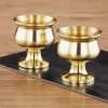 bol de service en laiton, tasse rituel chinois bouddhiste offrant un bol d'eau, gobelet de culte tibétain en laiton, récipient de thé d'eau du temple 2023