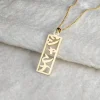lemegeton collier avec nom japonais personnalisé, pendentif kanji japonais personnalisé, lettre verticale encadrée creuse, bijoux cadeaux d'anniversaire