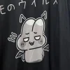 t shirt imprimé dessin animé japonais pour femmes, t shirts kawaii y2k, t shirts grunge, streetwear harajuku, t shirts décontractés pour filles, mode estivale