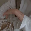 somilia – bracelet en argent sterling s925, plaqué or 18 carats, à paillettes scintillantes, bijoux à main en argent véritable, cadeau de vacances pour dame