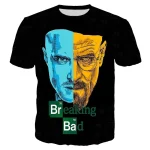 Hommes femmes Style Harajuku mode décontracté surdimensionné vêtements nouvelle mode Breaking Bad 3D imprimé t-shirt