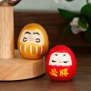 poupée daruma en céramique japonaise, artisanat porte bonheur, ornement de fortune, paysage, décoration de maison, accessoires miniatures, cadeaux, 1 pièce