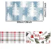 17 pouces x 120 pouces créatif noël emballage papier rouleau cadeau grand rouleau rétro kraft papier d'emballage boîte cadeau emballage