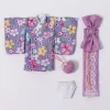 obitsu kimono uni à motif multicolore antique, ensemble de vêtements de beurre, accessoires vestisens, 11 gsc, ob11