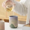 Tasse en céramique de four japonais, tasse à thé artisanale en poterie brute faite à la main pour la cérémonie du thé traditionnelle, polyvalente (thé/café/eau) Tasse en céramique de four japonais, tasse à thé artisanale en poterie brute faite à la main pour la cérémonie du thé traditionnelle, polyvalente (thé/café/eau)