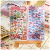 1 pc/4 pièces style japonais kawaii nourriture goutte 3d relief autocollants scrapbooking bricolage journal papeterie journal décor mignon autocollants