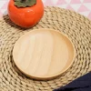 plats à fruits japonais, fournitures de cuisine incassables faites à la main, assiette ronde à collation, plateau à thé, assiette à dessert, assiette en bois