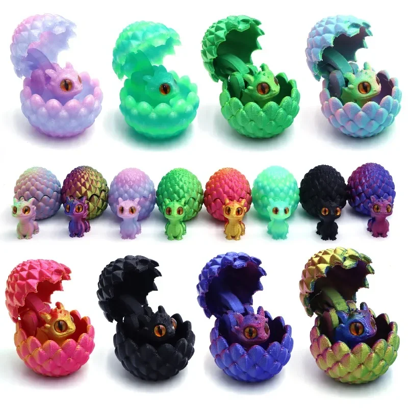 figurines décoratives imprimées en 3d, œuf de dragon avec petit dragon à l'intérieur, adaptées aux meubles de maison et un ornement de décoration de bureau figurines décoratives imprimées en 3d, œuf de dragon avec petit dragon à l'intérieur, adaptées aux meubles de maison et un ornement de décoration de bureau