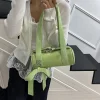 sac à main à nœud coréen pour femmes, design cylindrique, mode de luxe, sac à bandoulière simple et exquis, ceinture de verrouillage en argent, sac sous les bras haut de gamme