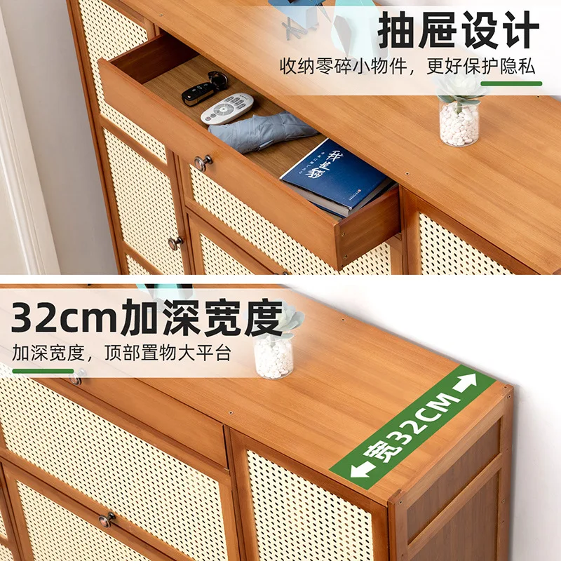armoire à chaussures d'entrée haute avec porte rabattable pour couloir extérieur, unité d'entrée intégrée de grande capacité pour espaces étroits de la maison armoire à chaussures d'entrée haute avec porte rabattable pour couloir extérieur, unité d'entrée intégrée de grande capacité pour espaces étroits de la maison