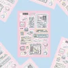 autocollants coréens mignon petit motif décoration autocollants doux dessin animé fille autocollants manuel agenda planificateur scrapbook autocollant bricolage