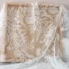 couvre chef en dentelle creuse brodée pour décoration de robe de mariée, style européen et américain, motif de fleurs végétales