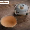théière japonaise en céramique gaiwan tasse à thé | 1 pot, 1 tasse, ensembles en porcelaine, service à thé kung fu, tasse à thé portable, bouilloire, tasse à thé