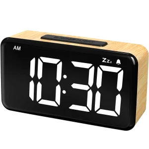 Réveils numériques en bois, réveil numérique en bois, réveil LED avec grand écran, horloges de bureau pour bureau, horloge de chevet Réveils numériques en bois, réveil numérique en bois, réveil LED avec grand écran, horloges de bureau pour bureau, horloge de chevet