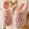 pantoufles d'intérieur pour femmes et hommes, automne hiver, semelle épaisse, chaussures chaudes en peluche pour couples, pantoufles de maison antidérapantes en coton pour hommes, dessin animé
