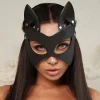 masque en cuir pu noir, yeux sexy pour adultes, visage de cosplay de renard, costumes érotiques sexuels pour femmes et hommes, masque de fête d'halloween, jouets de cosplay