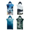 poncho de surf en tissu microfibre pour hommes et femmes, robe à séchage rapide avec capuche, unisexe, pour plongée en plein air, serviette chauffante