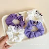 4 pièces/ensemble kawaii bandes de cheveux pour les filles mignon dessin animé bandeaux élastiques porte queue de cheval accessoires de cheveux coffret cadeau