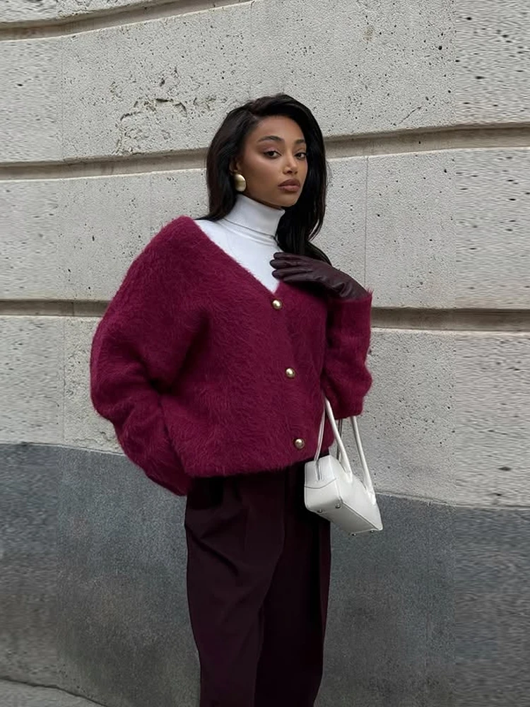 homair femmes pull avec écharpe gris manches longues col en v simple boutonnage femme cardigan 2025 automne mode confortable dame tricots homair femmes pull avec écharpe gris manches longues col en v simple boutonnage femme cardigan 2025 automne mode confortable dame tricots