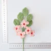 daphné odera crochet fleur bouquet créatif tissé à la main fleur mignon fleurs artificielles mariage décor à la maison cadeau