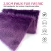 Tissu d&rsquo;imitation de fourrure 30x50cm, fibre de Polyester, épaisseur moyenne, techniques tissées, tissu de fourrure de 2.5cm de Long, matériel de fourrure pour Cosplay