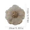 broche en organza et fleurs de rose pour femme, accessoire de ix, 1 pièce