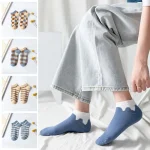 10 paires de chaussettes confortables à rayures en grille, chaussettes tubulaires colorées antidérapantes pour femmes, bonneterie fine, simples, mi-mollet, automne