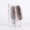brosse de massage de tête premium pour cuir chevelu, masseur de cheveux japonais, brosse à shampoing, brosse démêlante en plastique humide, peigne de nettoyage des cheveux, or rose