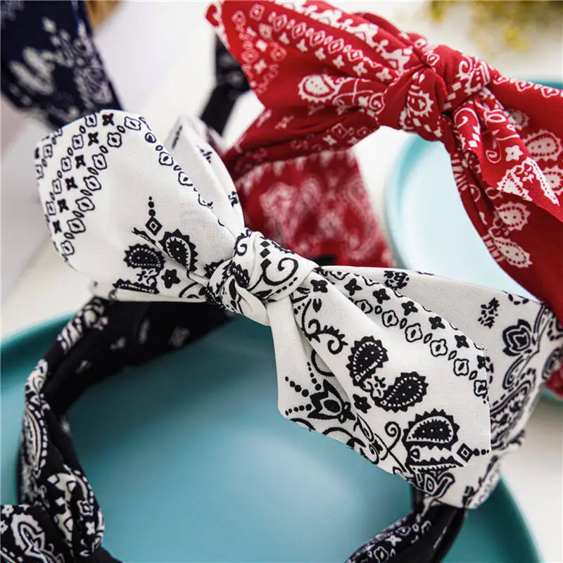 boho bow imprimé bandeaux pour femmes à large bord bandeaux vintage élégant cerceau de cheveux noeud croisé chapeaux filles cheveux accessoires boho bow imprimé bandeaux pour femmes à large bord bandeaux vintage élégant cerceau de cheveux noeud croisé chapeaux filles cheveux accessoires