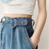 Ceinture paresseuse sans structure élastique pour dames, ceinture furtive, décoration japonaise, jeans