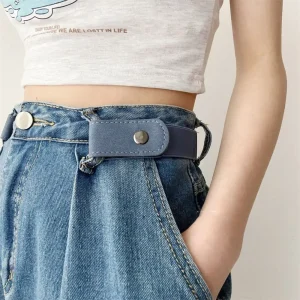 Ceinture paresseuse sans structure élastique pour dames, ceinture furtive, décoration japonaise, jeans
