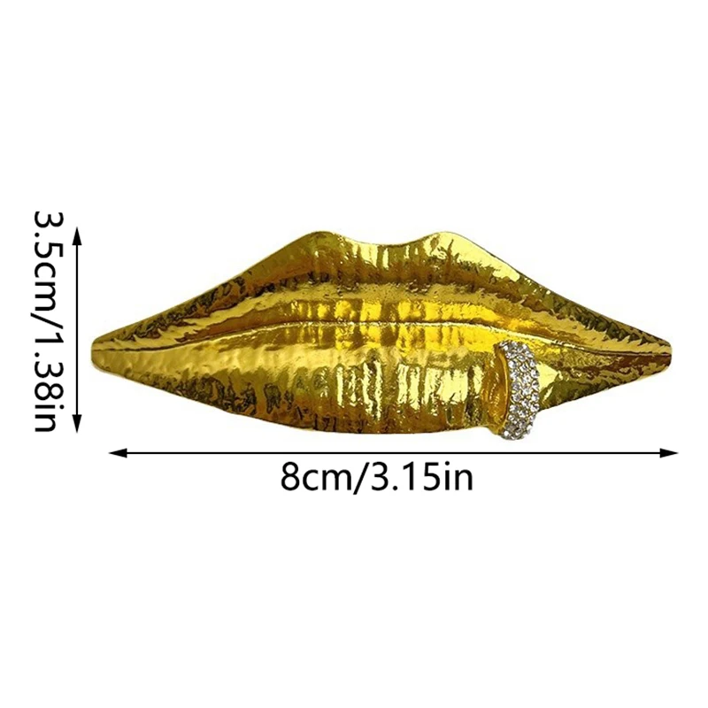 broche en forme de lèvre pour femmes, bijoux à la mode, design européen et américain, cadeaux de fête, accessoires exagérés, nouvelle tendance broche en forme de lèvre pour femmes, bijoux à la mode, design européen et américain, cadeaux de fête, accessoires exagérés, nouvelle tendance