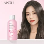 LAIKOU japon Sakura shampooing ou après-shampooing réparation cheveux endommagés hydratant nourrissant contrôle de l&rsquo;huile soin de nettoyage des cheveux