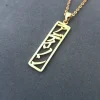 lemegeton collier avec nom japonais personnalisé, pendentif kanji japonais personnalisé, lettre verticale encadrée creuse, bijoux cadeaux d'anniversaire
