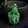 pendentif dragon rose en jade vert, bijoux naturels, cadeaux pour femmes, talismans de luxe de styliste, collier en agate véritable, chaîne à la mode