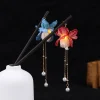Épingle à cheveux de Style ancien, couvre-chef lumineux, pompon Hanfu, bâtons de cheveux, accessoires pour cheveux de Style chinois, fourchette à cheveux en bois, cadeau de coiffure Épingle à cheveux de Style ancien, couvre-chef lumineux, pompon Hanfu, bâtons de cheveux, accessoires pour cheveux de Style chinois, fourchette à cheveux en bois, cadeau de coiffure