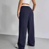 pantalon pleine longueur imprimé à rayures pour femmes, taille haute, mode décontractée y2k, ample, jambes larges